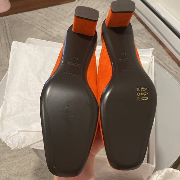 NIB Frame Demin La Isla Orange Suede Mule - EU 38 1/2 (US 8) - Picture 15 of 16